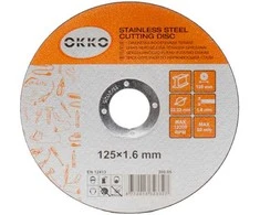 Kampinio šlifuoklio pjovimo diskas Okko 200.05, 125 mm x 1,6 mm x 22,23 mm