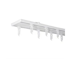 Domoletti Aliuminio sistema UNIVERSAL-PROFILIS, 1 ir 2 bėgelių, baltos sp., 2 m