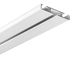 Domoletti Aliuminio sistema UNIVERSAL-PROFILIS, 1 ir 2 bėgelių, baltos sp., 2 m