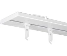 Domoletti Aliuminio sistema UNIVERSAL-PROFILIS, 1 ir 2 bėgelių, baltos sp., 2,5 m