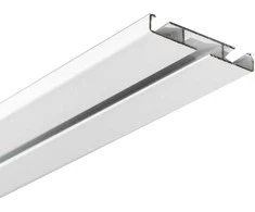Domoletti Aliuminio sistema UNIVERSAL-PROFILIS, 1 ir 2 bėgelių, baltos sp., 3 m