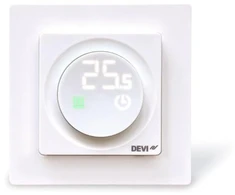 Grindų termostatas Devi 140F1162. Įleidžiamas. 9,5 cm. 4–45 °C.