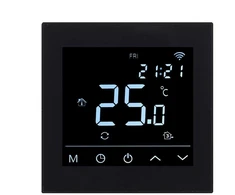 Grindų termostatas Heatcom HC91, įleidžiamas, juodas, 8,6 cm, 5–50 °C