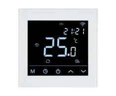 Grindų termostatas Heatcom HC91, įleidžiamas, baltas, 8,6 cm, 5–50 °C