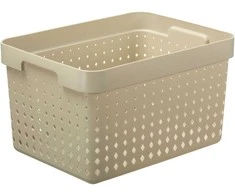 Plastikinė dėžė Seoul L NHG 20.9x26.8x35.7cm švies.smėlio sp.