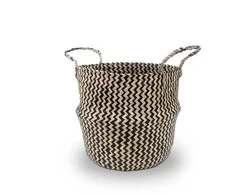Domoletti BASKET WITH HAND 30X30X30CM SEAGRAS/BLCK