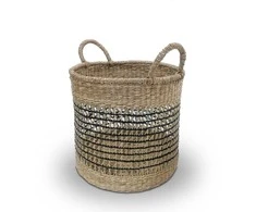 Domoletti BASKET WITH HANDLES 35X35X32CM SEAGRASS