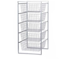 Domoletti Szafka szufladowa TC-M49-5 Baltas 89x45x55cm, 5 stalčiai, balta