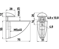 GTV Holder Pelikan MIDLE