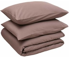 Patalynės komplektas Domoletti BED COV SET SOLID BROWN SATEEN 140X200