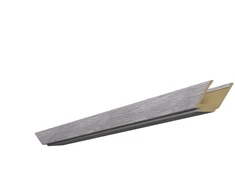 Horizontali durų stakta Domoletti, 70.5 cm x 10 - 14 cm x 2 cm, pilkas ąžuolas