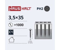 Haushalt Sourcing Varžtai metaliniame dirže 3,5x35 1000 vnt.