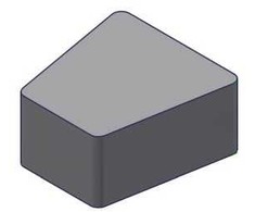 Grindinio plokštė Brikers, 12,5 x 8,1 x 6 cm, pilka