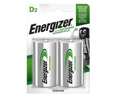 Įkraunami elementai Energizer D 2500 mAh. 2 vnt.