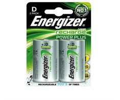 Įkraunami elementai Energizer D 2500 mAh. 2 vnt.