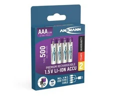 Įkraunamos baterijos Ansmann, AAA, 400 mAh, 4 vnt.
