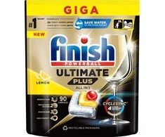 Indaplovių kapsulės Finish ultimat plus lemon, 90 vnt.