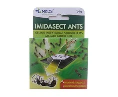 Mkds Gelinis insekticidas masalo padėkliuke IMIDASECT ANTS, skruzdėlėms naikinti, 1,4 g