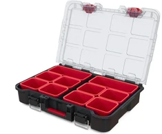 Instrumentu kaste Keter STACK N ROLL, 51.5 cm x 34.5 cm x 11.5 cm, melna krās./sarkana krās.