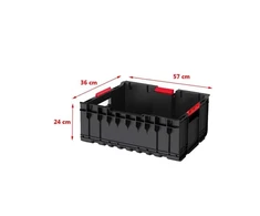 Instrumentu kaste Qbrick 5901238245995, 57.6 cm x 35.9 cm x 23.7 cm, melna krās.