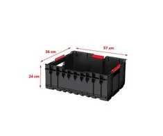 Įrankių dėžė Qbrick 5901238245995, 57.6 cm x 35.9 cm x 23.7 cm, juoda sp.