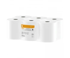 Iš centro ištraukiami rankšluosčių ritinėliai Satino HiCycle CF, 2-ply, 6 x 138 m, Satino by WEPA