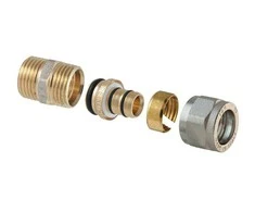 Izjaucaums vītņu savienojums TDM Brass 1430, 16mm x 3/4", misiņš/niķelis