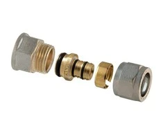 Izjaucaums vītņu savienojums TDM Brass 1435, 16mm x 1/2", misiņš/niķelis