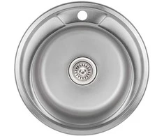 Bikuva.lt Virtuvės kriauklė AB 490x0.8mm Satino apdaila