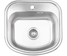 Bikuva.lt Virtuvės kriauklė AB 490X470X0.8MM Satino apdaila