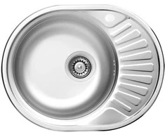 Virtuvės kriauklė AB 570x450x0.8mm Nerūdijančio plieno