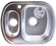 Bikuva.lt Virtuvės kriauklė AB 600x490 1.5 dubenėlio satino apdaila