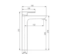 Carruzzo BASIN LEVER MIXER.HEIGHT FAUCET DVT430.5