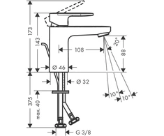 Praustuvo maišytuvas Hansgrohe Vernis Shape 71561670, juoda sp.