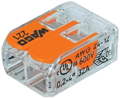 Laidų jungės WAGO 221-412/5 2 x 0.2-4 mm², 5 vnt.