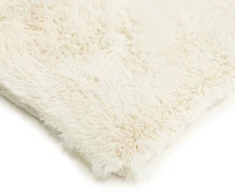 Domoletti FAKE RABBIT FUR 80X150CM RECTANGLE Baltas