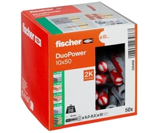 Kaištis Fischer DuoPower, 50 mm x 10 mm, 50 vnt.