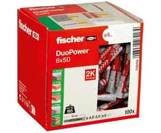 Kaištis Fischer DuoPower, 50 mm x 6 mm, 100 vnt.