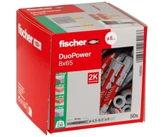 Kaištis Fischer DuoPower, 65 mm x 8 mm, 50 vnt.