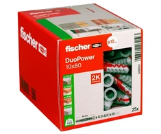 Kaištis Fischer DuoPower. 80 mm x 10 mm. 25 vnt.
