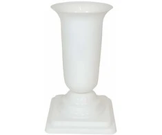 FORM PLASTIC Vaza Dama D13cm/H26.7cm balta