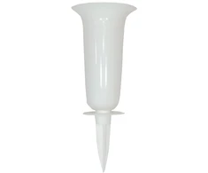 FORM PLASTIC Vaza Dama įsmeigiama į žemę D13cm/H32.7cm balta