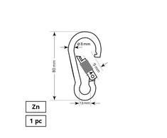 Haushalt Schell MOUNTING SHOTGUN 8X80 MM ZPWITH NUT 1DD