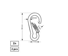 Haushalt Sourcing MOUNTING SHOTGUN 6X60 MM ZP WITH NUT 2D