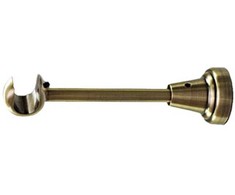 Domoletti Karnizo laikiklis GRAL, metalinis, viengubas, šv. sendinto aukso sp., L14 cm, Ø 16 mm