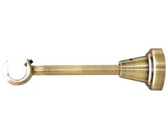 Domoletti Karnizo laikiklis NOVA, metalinis, viengubas, šv. sendinto aukso sp., L14 cm, Ø 19 mm