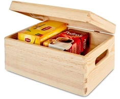 Domoletti WOODEN BOXWITH LID 315100 40X30X13.5CM