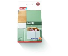 Kaste Tesa BABOO 40521-00000-00, balta, 10.2 cm x 11 cm x 12.2 cm