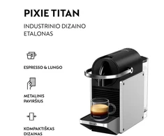Kapsulinis kavos aparatas Nespresso Pixie EN127.S, sidabro sp./juoda sp.