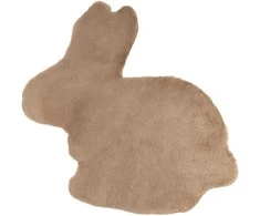 Domoletti FUR FAKE RABBIT 82X74CM SAND RABBIT